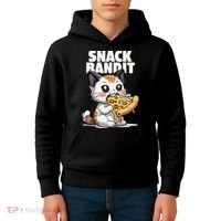 SNACK BANDIT Cute Cat Pizza Kids Hoodie thumb 4
