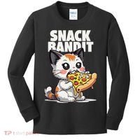 SNACK BANDIT Cute Cat Pizza Kids Long Sleeve Shirt thumb 0
