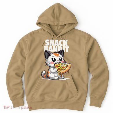 SNACK BANDIT Cute Cat Pizza Hoodie