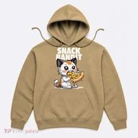 SNACK BANDIT Cute Cat Pizza Hoodie thumb 0