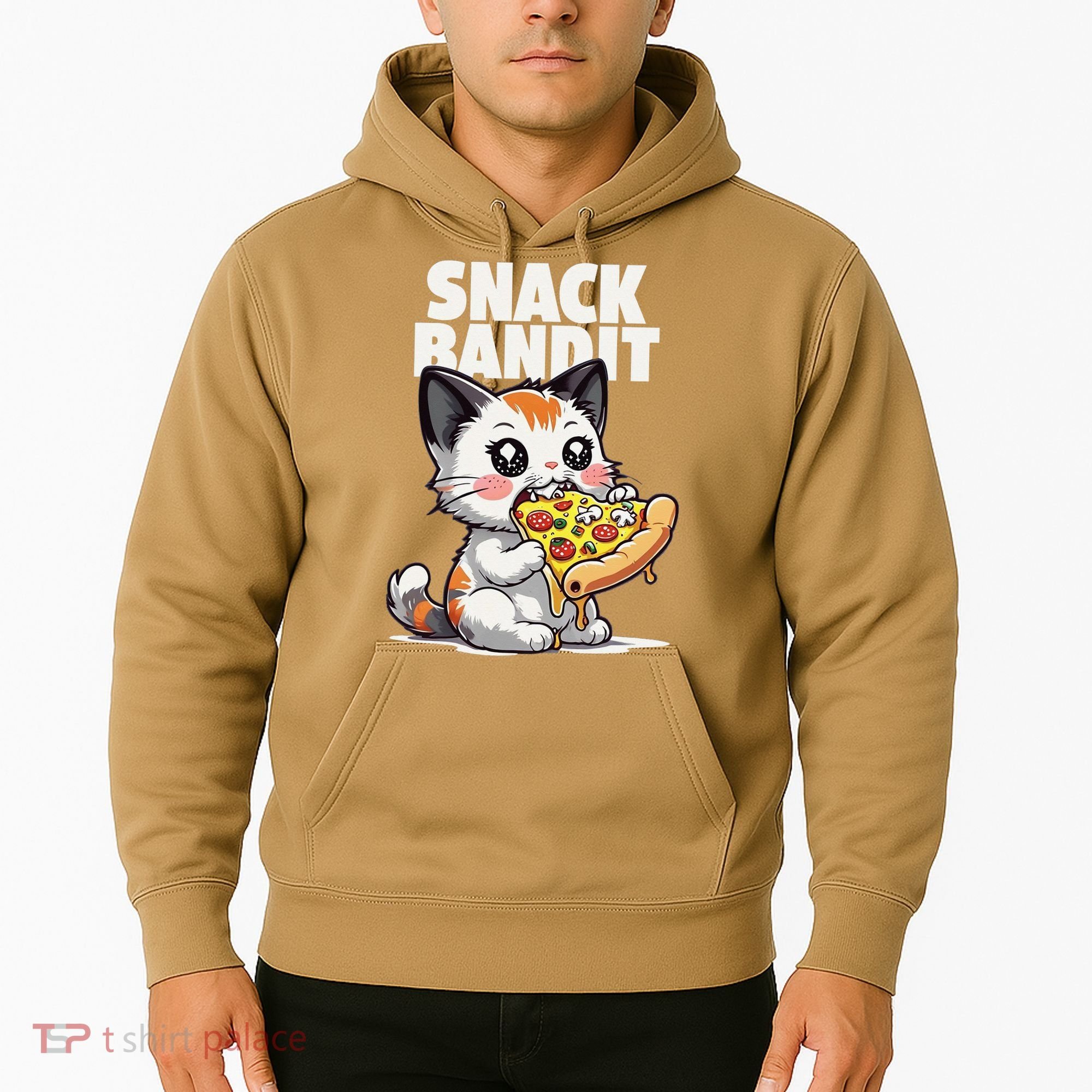 SNACK BANDIT Cute Cat Pizza Hoodie