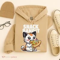 SNACK BANDIT Cute Cat Pizza Hoodie thumb 4