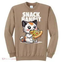 SNACK BANDIT Cute Cat Pizza Sweatshirt thumb 0