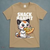 SNACK BANDIT Cute Cat Pizza T-Shirt thumb 5