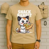 SNACK BANDIT Cute Cat Pizza T-Shirt thumb 6