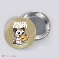SNACK BANDIT Cute Cat Pizza Button thumb 0