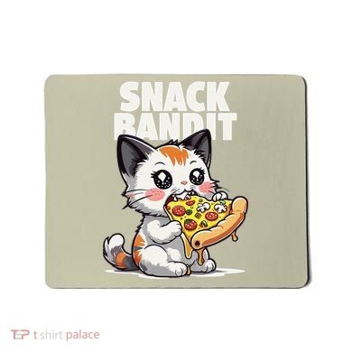 SNACK BANDIT Cute Cat Pizza Mousepad