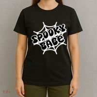 Spooky Babe Cute Halloween Party Costume T-Shirt thumb 4