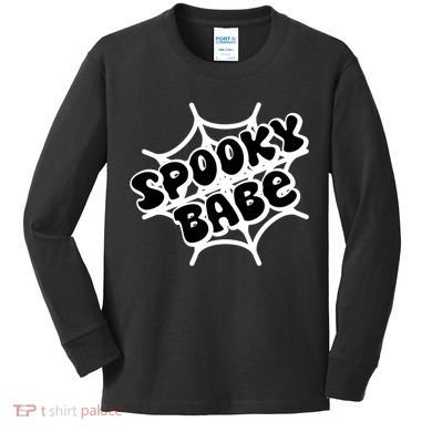 Spooky Babe Cute Halloween Party Costume Kids Long Sleeve Shirt
