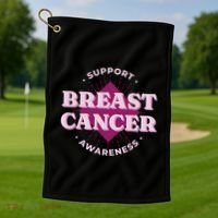 Support Breast Cancer Awareness Golf Towel thumb 1