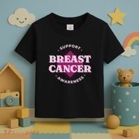 Support Breast Cancer Awareness Toddler T-Shirt thumb 3