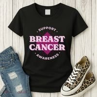 Support Breast Cancer Awareness Women's T-Shirt thumb 3