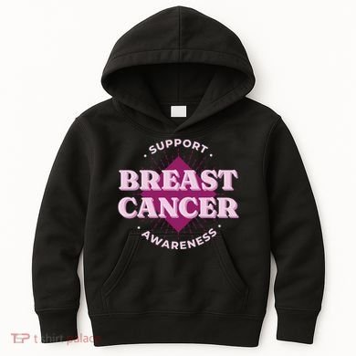 Support Breast Cancer Awareness Kids Hoodie