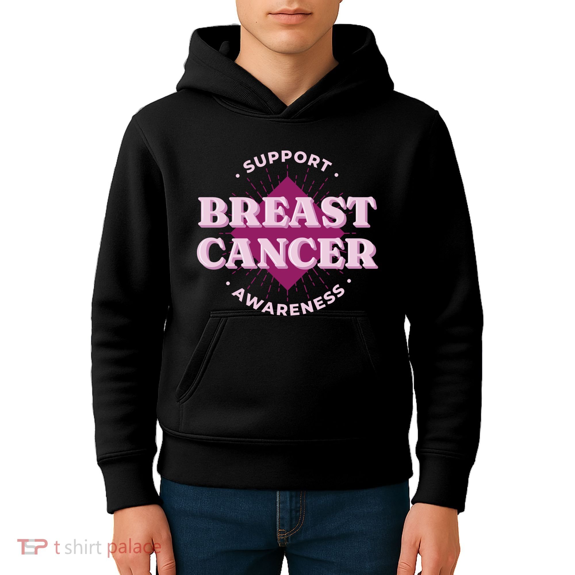 Support Breast Cancer Awareness Kids Hoodie