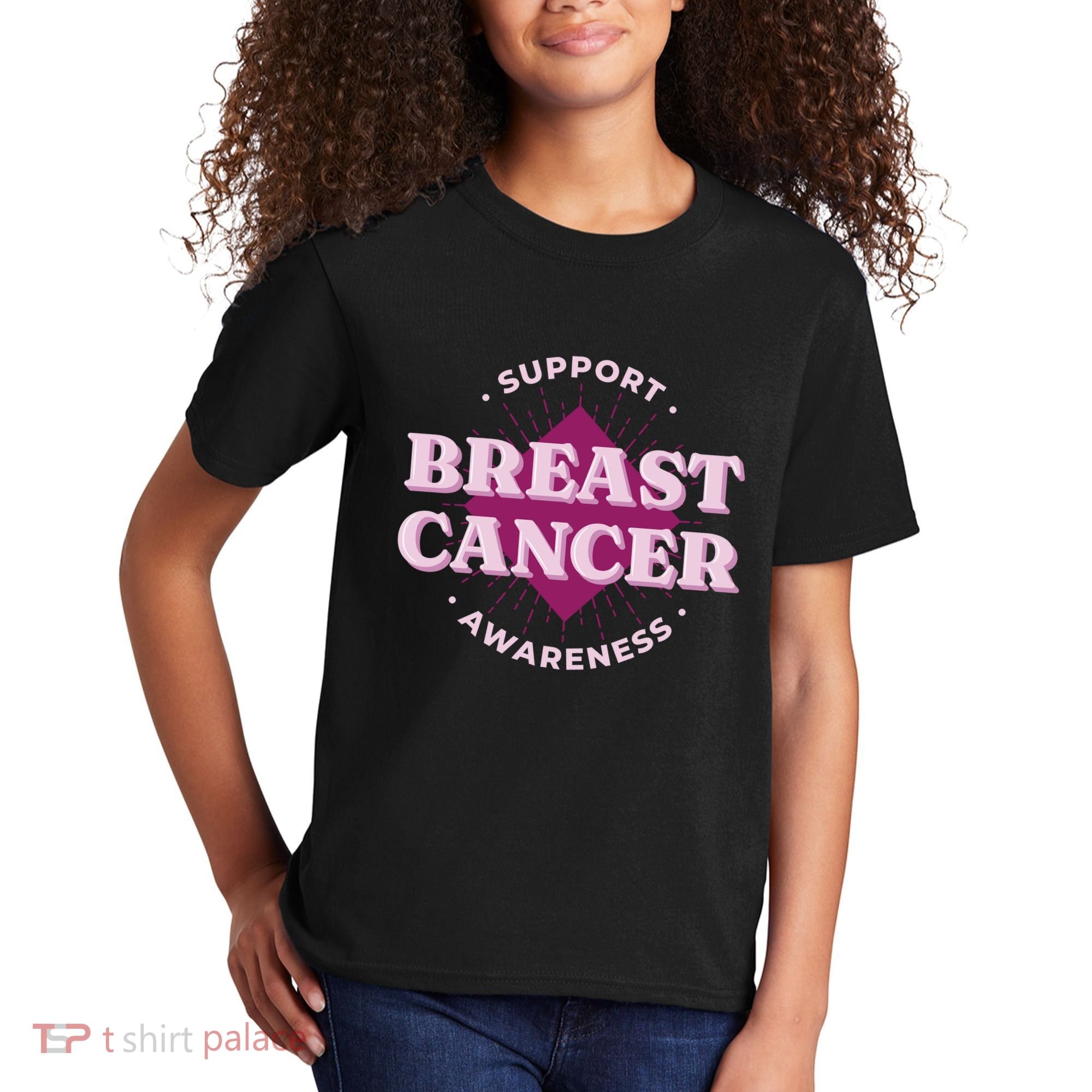 Support Breast Cancer Awareness Kids T-Shirt