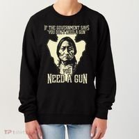 Sitting Bull Chief Gun Retro Arrow Head Women's Sweatshirt thumb 0