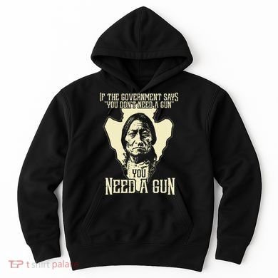 Sitting Bull Chief Gun Retro Arrow Head Hoodie