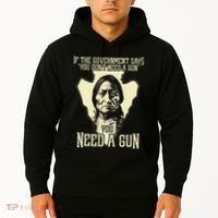 Sitting Bull Chief Gun Retro Arrow Head Hoodie thumb 2
