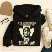 Sitting Bull Chief Gun Retro Arrow Head Hoodie thumb 4