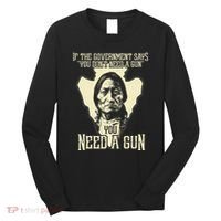 Sitting Bull Chief Gun Retro Arrow Head Long Sleeve Shirt thumb 0