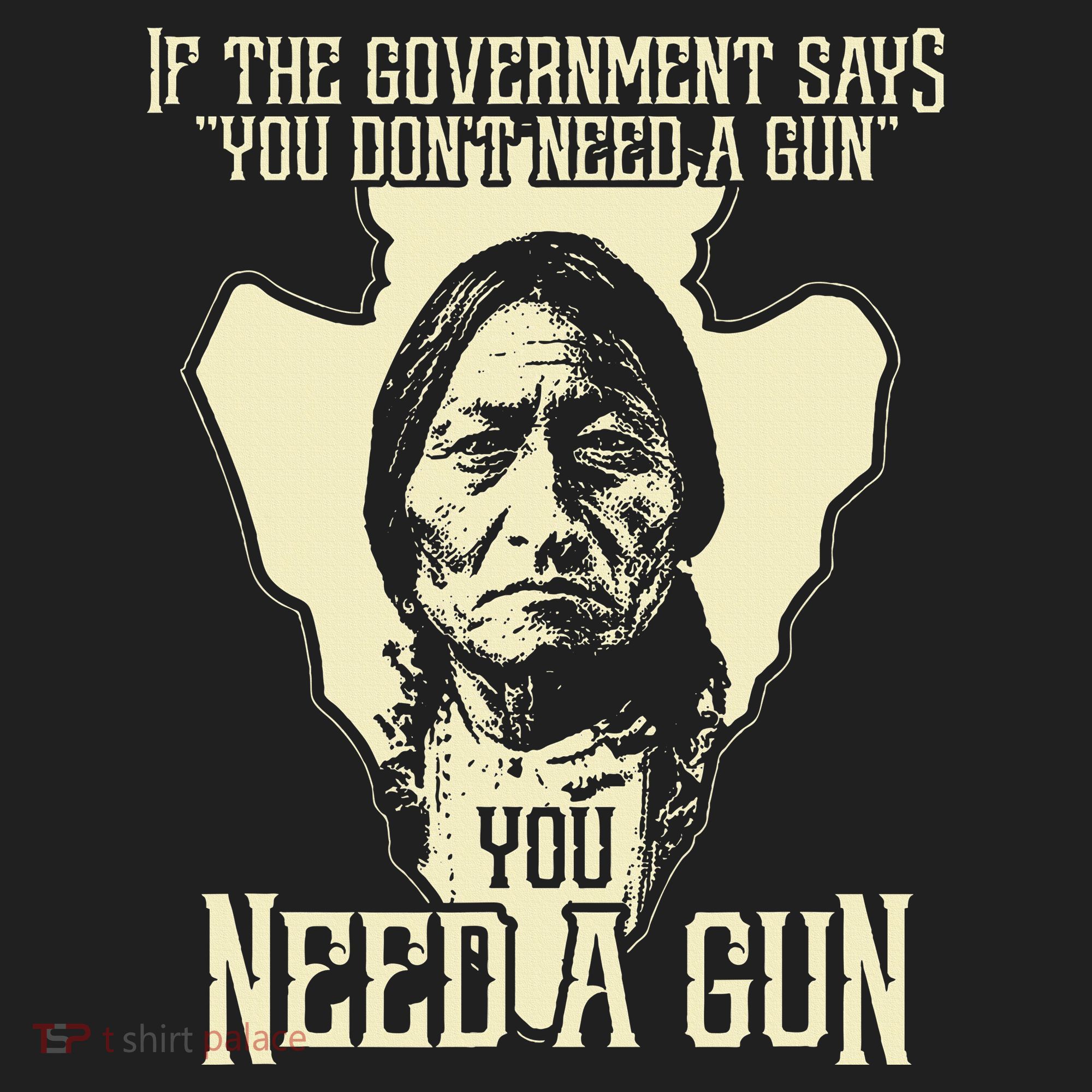 Sitting Bull Chief Gun Retro Arrow Head Beanie