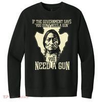 Sitting Bull Chief Gun Retro Arrow Head V.I.T. Fleece Crew Sweatshirt thumb 0