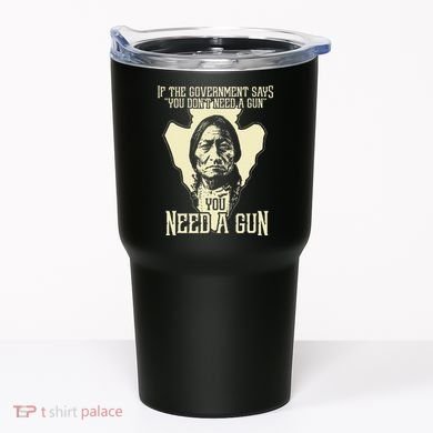 Sitting Bull Chief Gun Retro Arrow Head Tumbler