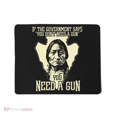 Sitting Bull Chief Gun Retro Arrow Head Mousepad