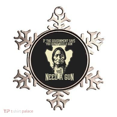Sitting Bull Chief Gun Retro Arrow Head Ornament
