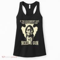 Sitting Bull Chief Gun Retro Arrow Head Women's Tank Top thumb 0