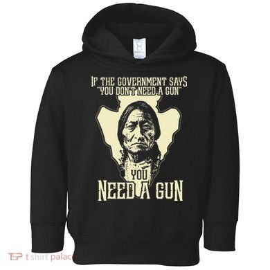 Sitting Bull Chief Gun Retro Arrow Head Toddler Hoodie