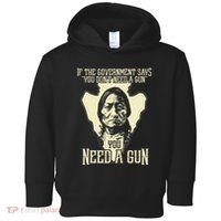 Sitting Bull Chief Gun Retro Arrow Head Toddler Hoodie thumb 0