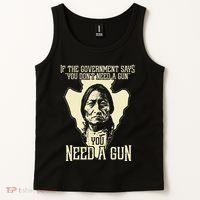 Sitting Bull Chief Gun Retro Arrow Head Tank Top thumb 2