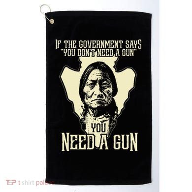 Sitting Bull Chief Gun Retro Arrow Head Golf Towel