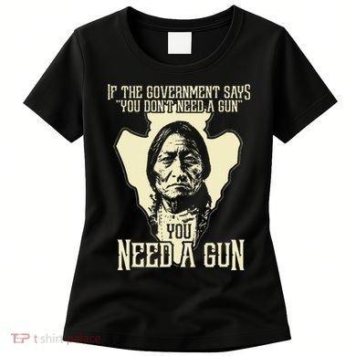 Sitting Bull Chief Gun Retro Arrow Head Women's T-Shirt
