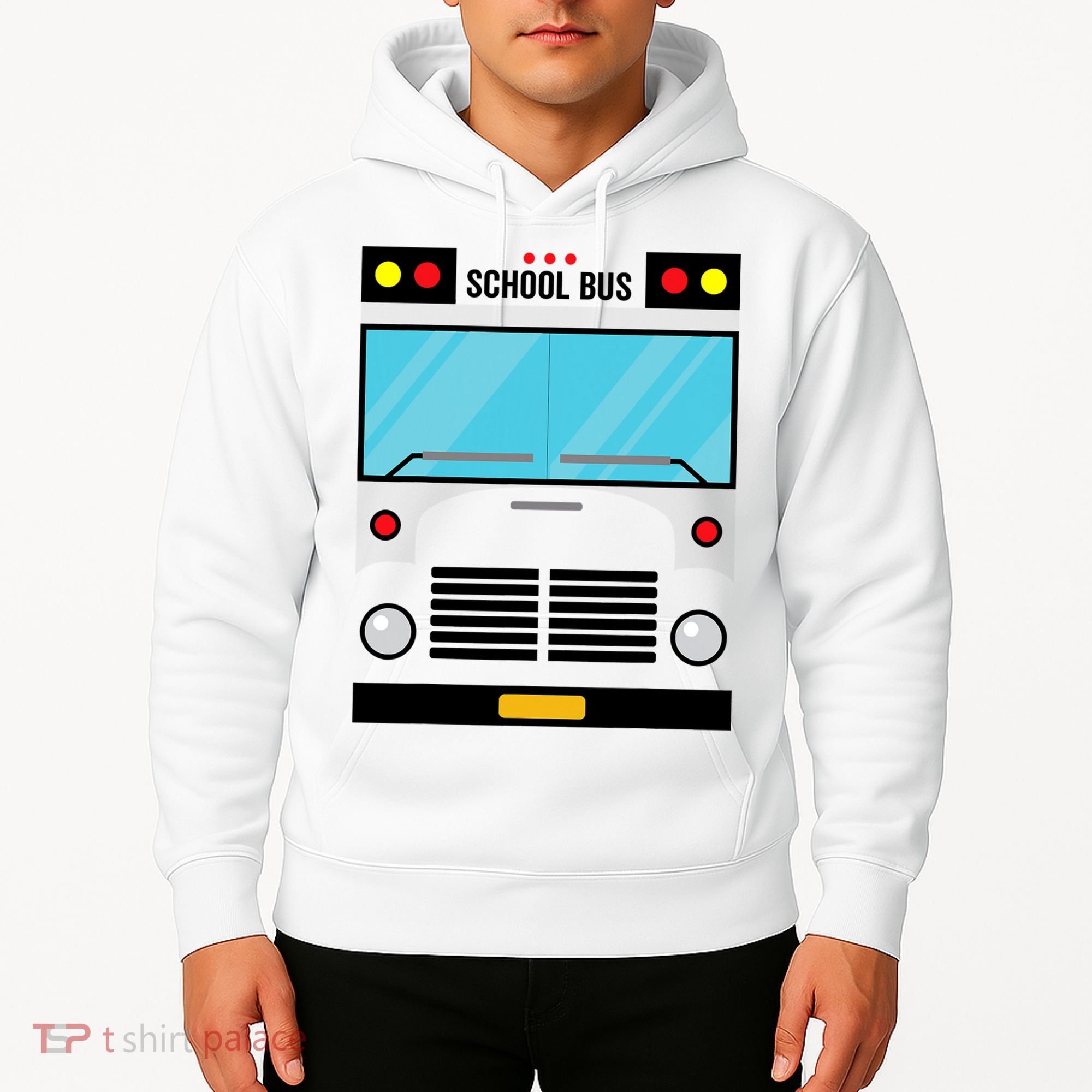 School Bus Costume Simple Halloween Costume Hoodie