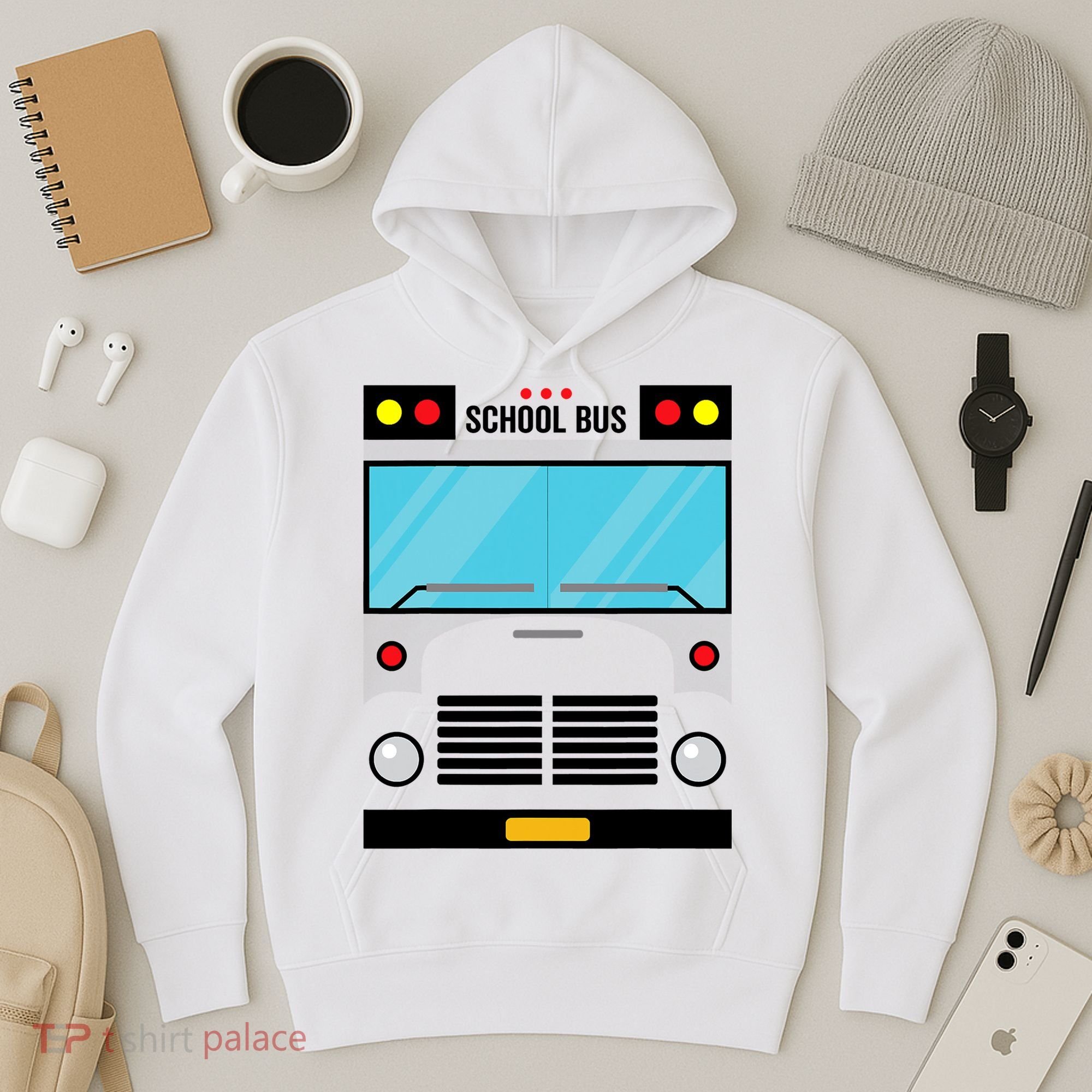 School Bus Costume Simple Halloween Costume Hoodie