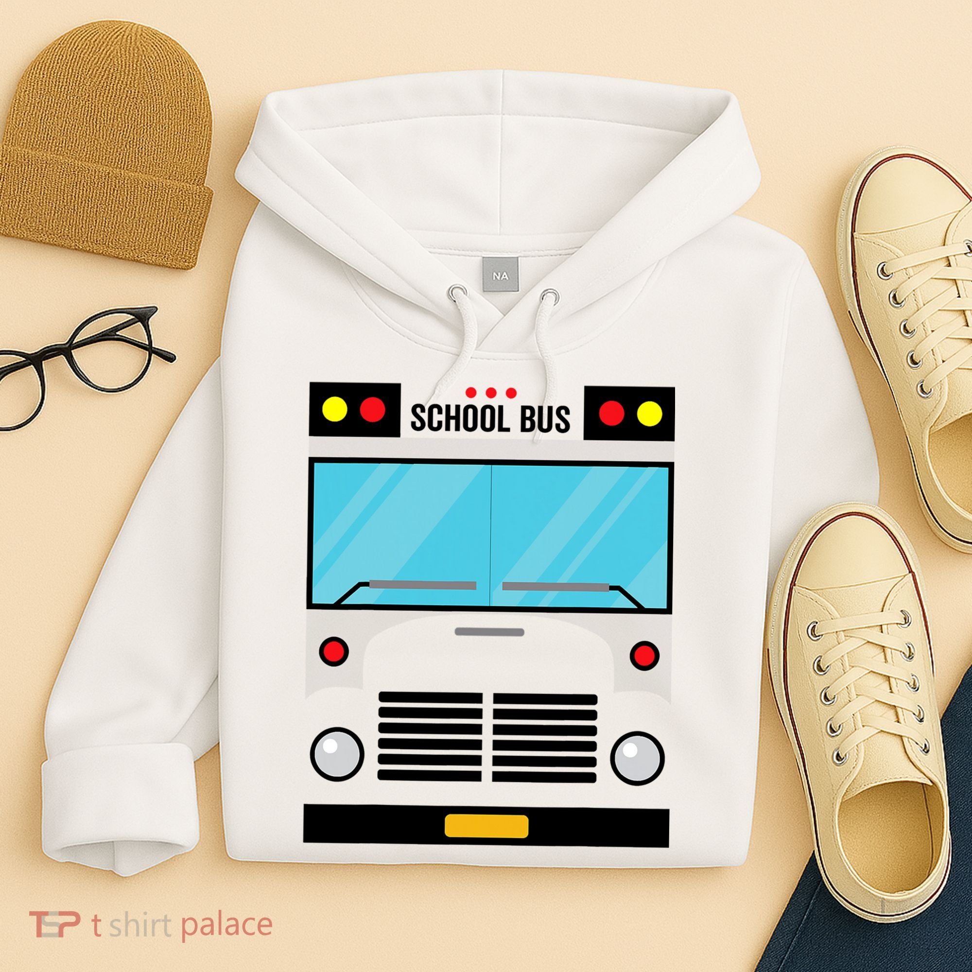 School Bus Costume Simple Halloween Costume Hoodie