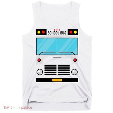 School Bus Costume Simple Halloween Costume Tank Top