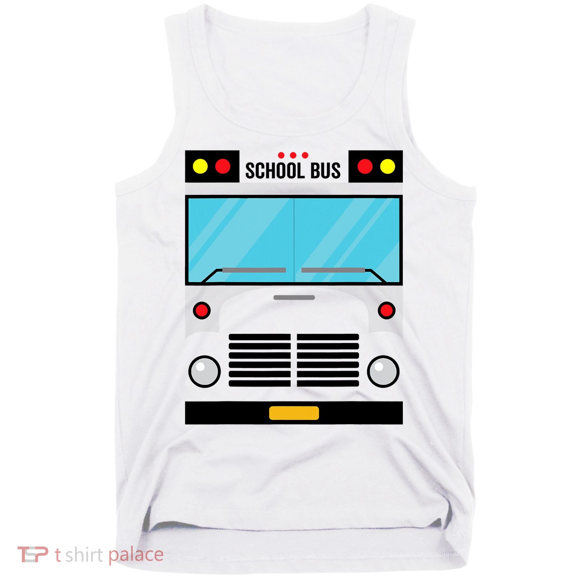 School Bus Costume Simple Halloween Costume Tank Top