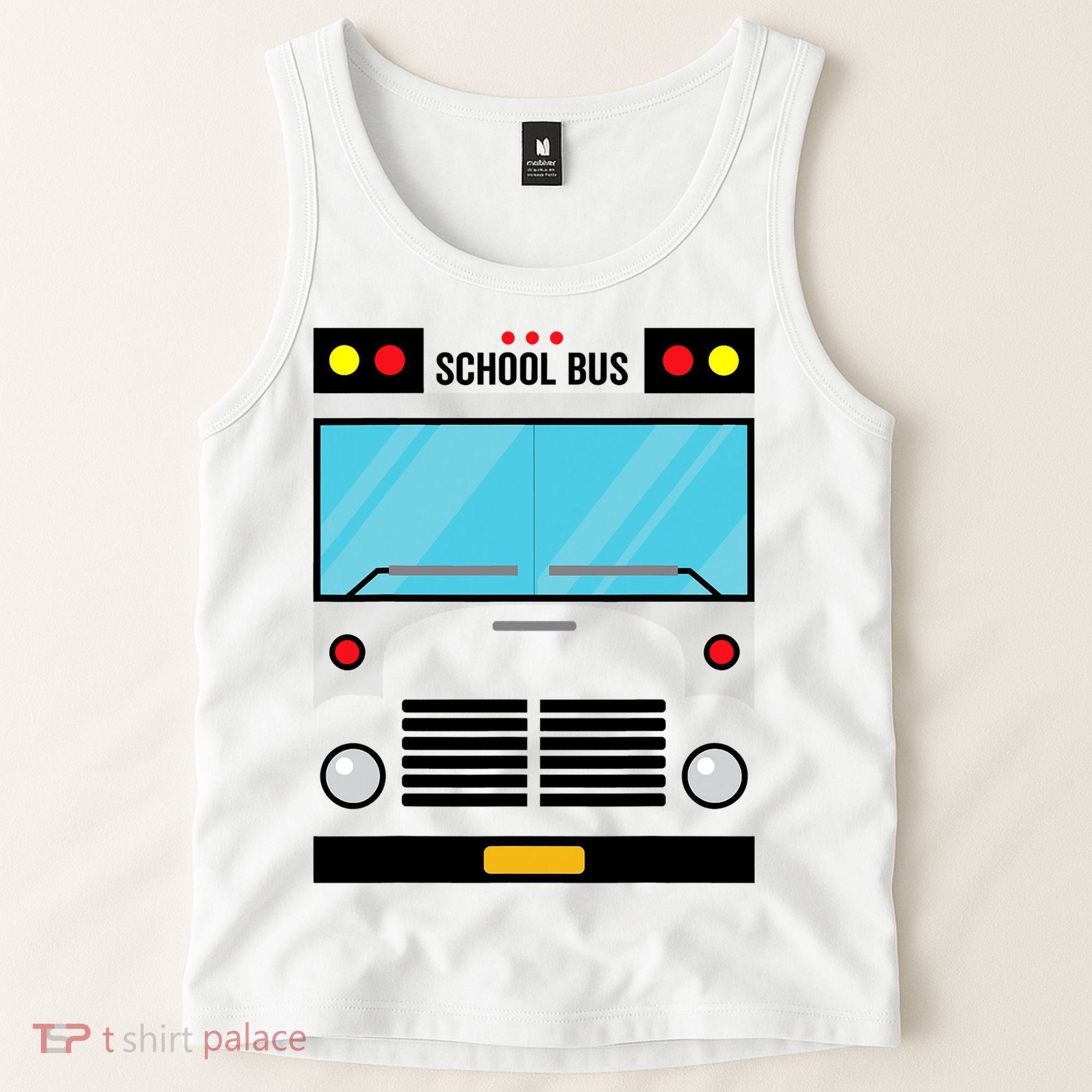 School Bus Costume Simple Halloween Costume Tank Top