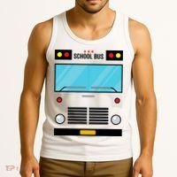 School Bus Costume Simple Halloween Costume Tank Top thumb 3