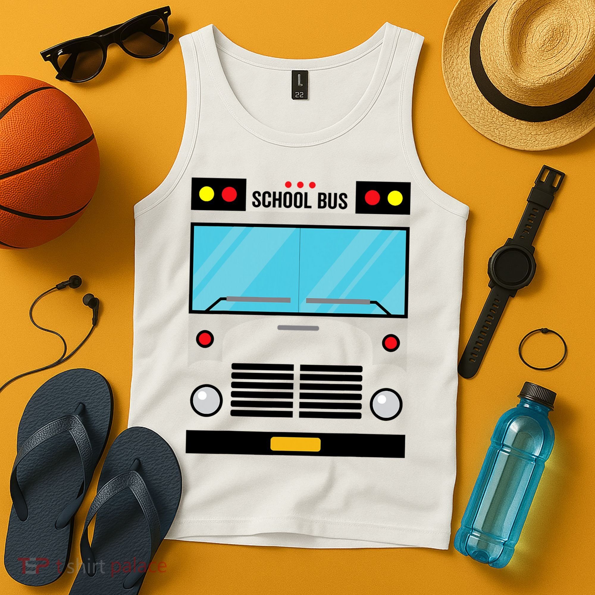 School Bus Costume Simple Halloween Costume Tank Top