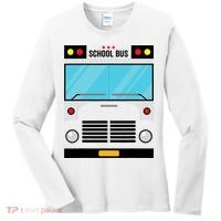 School Bus Costume Simple Halloween Costume Women's Long Sleeve Shirt thumb 0