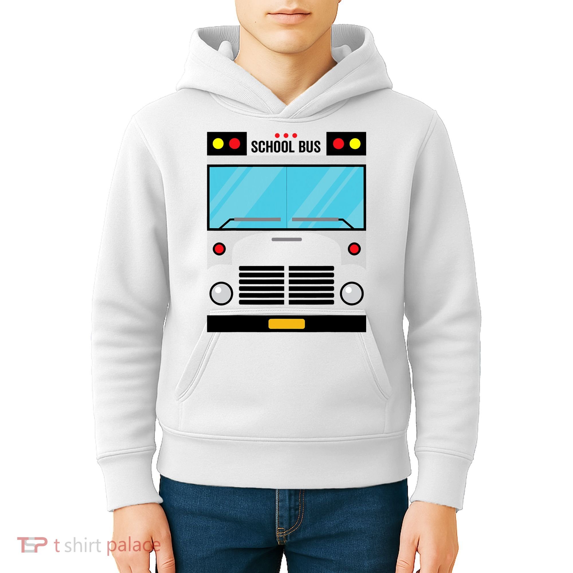 School Bus Costume Simple Halloween Costume Kids Hoodie