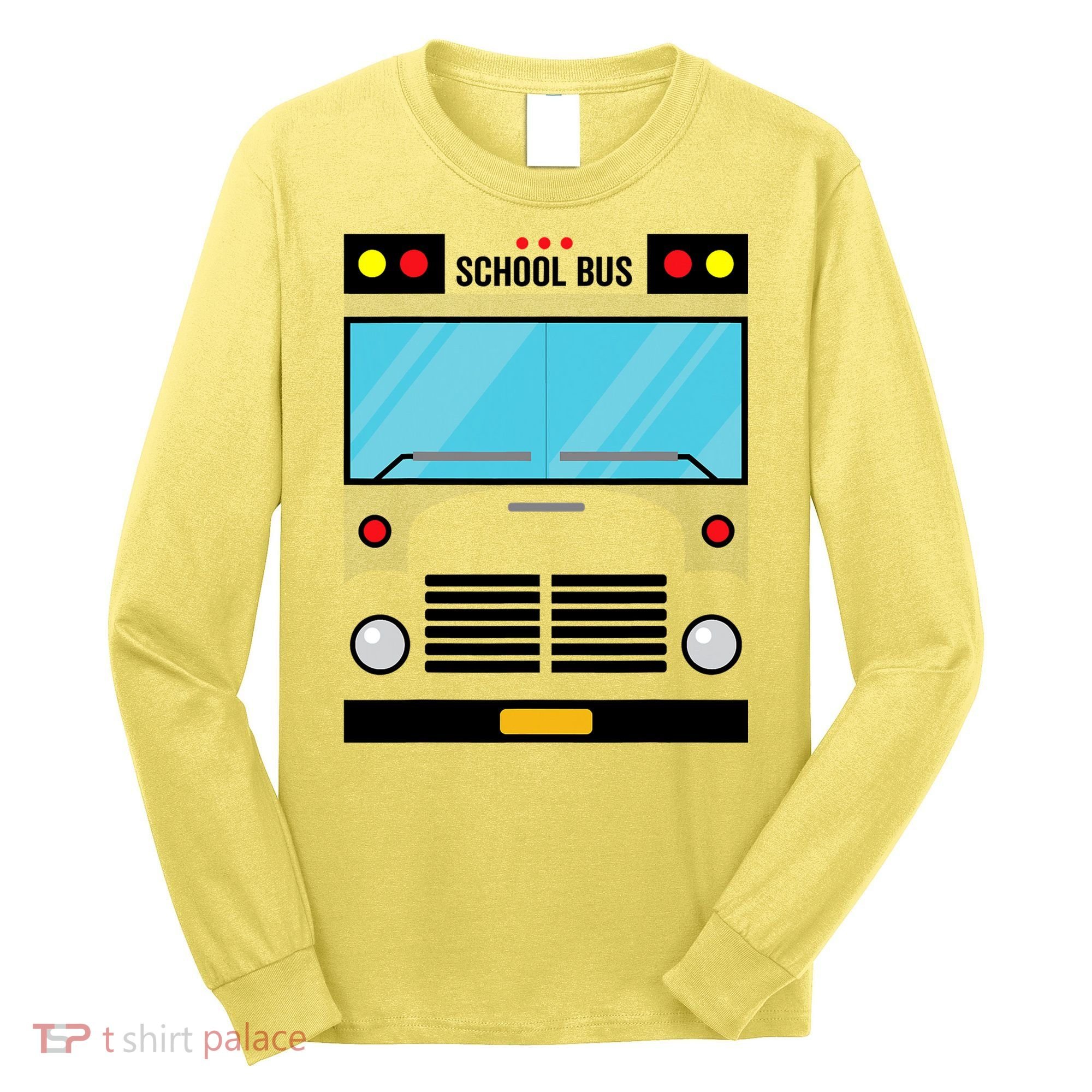 School Bus Costume Simple Halloween Costume Long Sleeve Shirt
