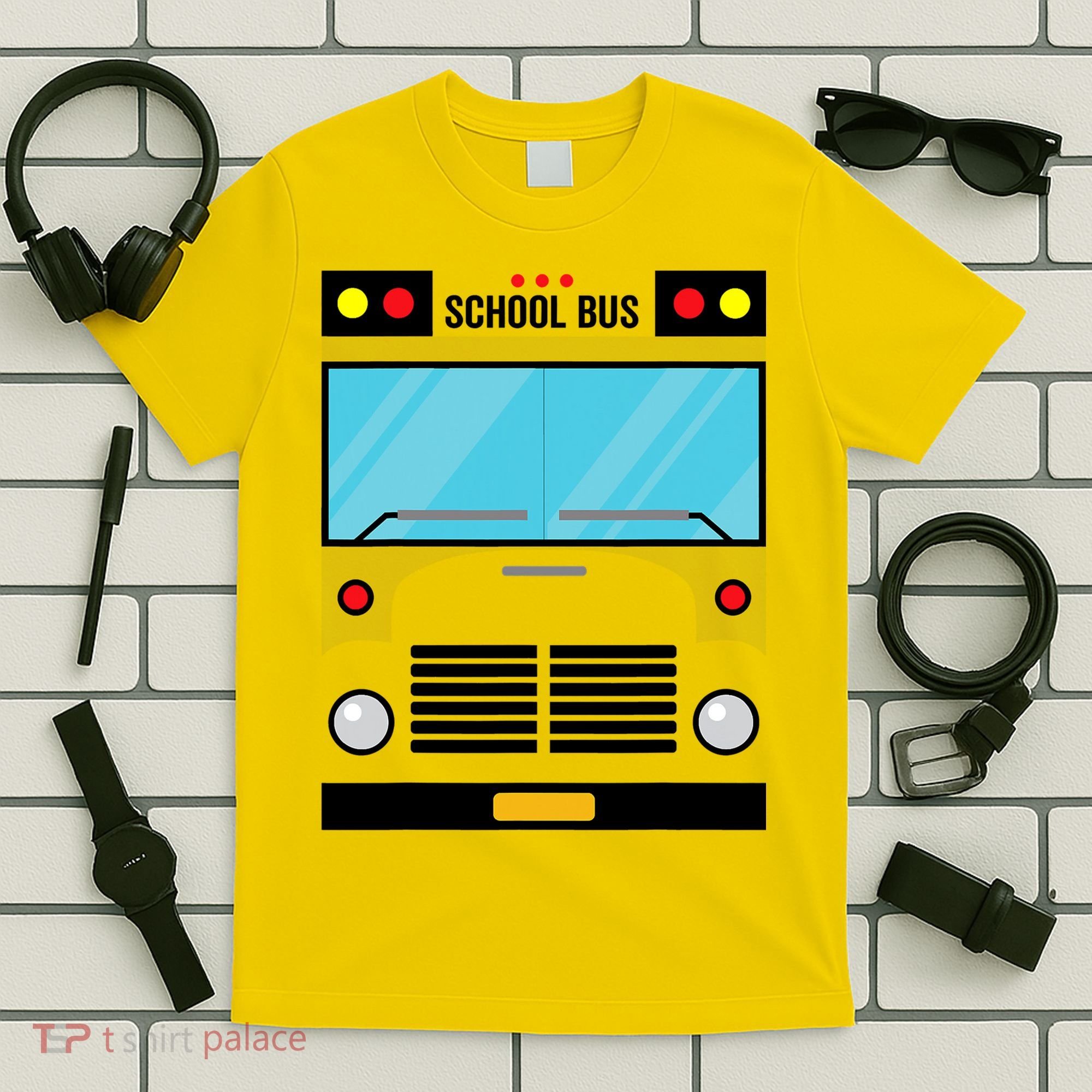 School Bus Costume Simple Halloween Costume T-Shirt