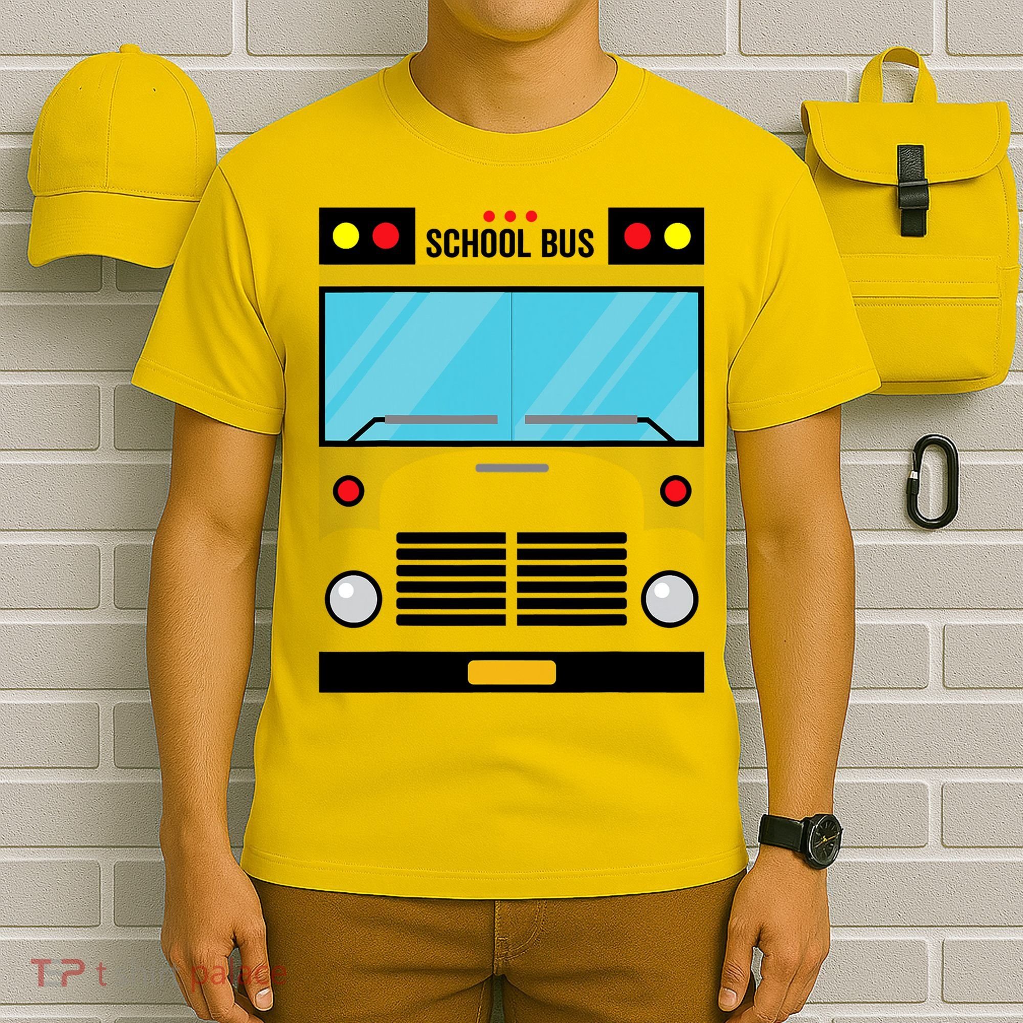 School Bus Costume Simple Halloween Costume T-Shirt