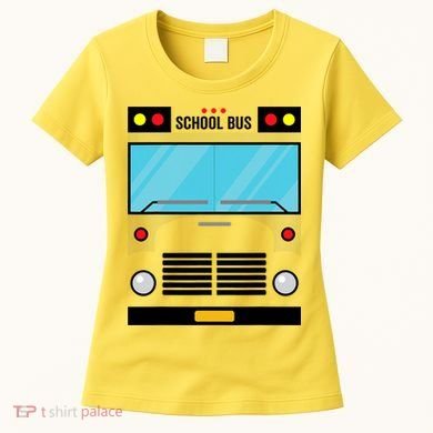 School Bus Costume Simple Halloween Costume Women's T-Shirt