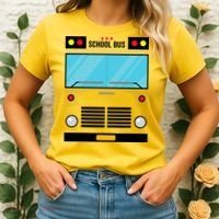 School Bus Costume Simple Halloween Costume Women's T-Shirt thumb 2